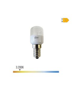 Bombilla tubular (frigorifico) led e14 0,5w 55lm 3200k luz calida ø2,6x60cm edm