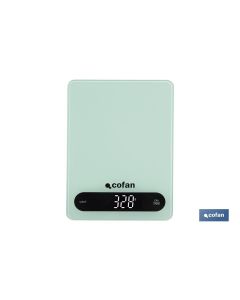 BÁSCULA DE COCINA DIGITAL 10 KG COLOR MENTA COFAN