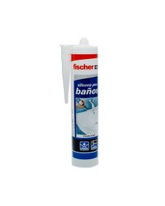 Silicona sanitarios transparente 300ml 20818 fischer