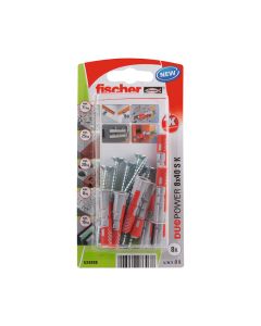 Blister 8 tacos+tornillos duopower ø8x40mm 534998 fischer