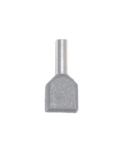 Puntera aislada 04,00 mm², doble, gris, 100 uds