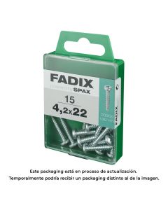 Caja m 15 unid. tornillo rosca chapa cr cinc 4,2x22mm fadix