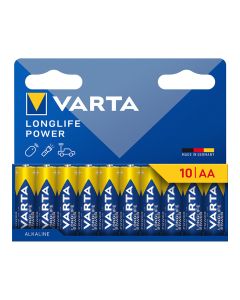 Pila alkalina longlife power aa - lr06 (blister cartón 10 uds) ø14,5 x 50,5 mm