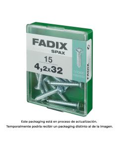 Caja m 15 unid. tornillo rosca chapa cp cinc 4,2x32mm fadix