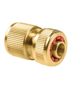 Conector rápido stop de latón brass para manguera de 15 mm cellfast