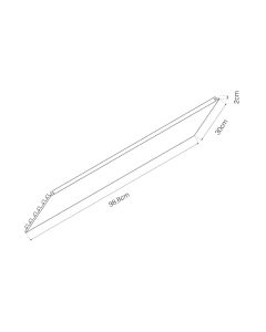 Cabezal inclinado 1000x300x20mm s/soportes basics