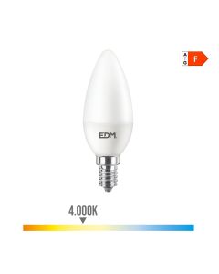 Bombilla vela led e14 8w 806lm 4000k luz dia ø3,8x11,4cm edm