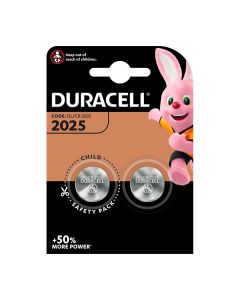 Micro pila litio boton duracell cr2025 3v (blister 2 unid.) ø20x2,5mm