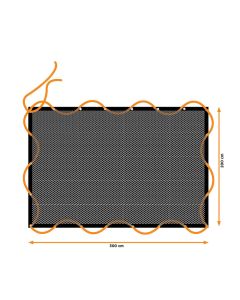 Red de carga elastica, medida:2x3m, con 14 ojales. black+decker