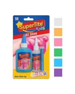 Kit slime, blister 60ml x 20ml x 4g a2759 supertite colores / modelos surtidos