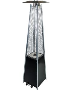 ESTUFA EXTERIOR PIRAMIDE NEGRO C/CRISTAL