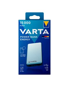 Power bank energy 15.000mah varta 100/240v 74x21x138mm