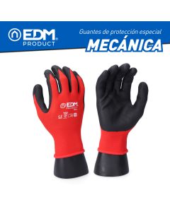 Guante industria mecánica nylon/lycra recubierto de nitrilo apto pantalla táctil talla 7 edm