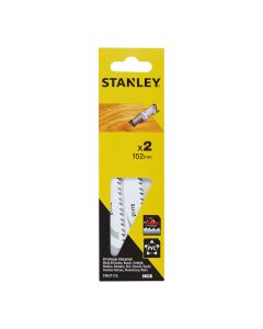 Pack 2 hojas de sierra de sable 15,2cm corte fino y recto sta21172-xj stanley