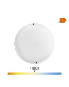 Aplique redondo led 18w 1820lm 4000k ø20,8x4,8cm luz día edm