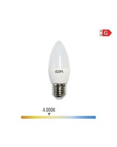 Bombilla vela led e27 5w 400lm 4000k luz dia ø3,5x10cm edm