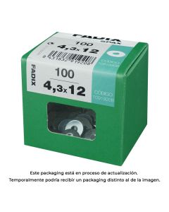 Caja l 100 unid. arandela plana ancha cinc 4,3x12mm fadix