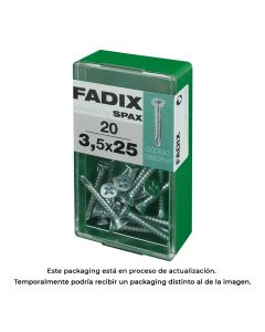 Caja s 20 unid. tornillo rosca chapa cp autot. cinc 3,5x25mm fadix