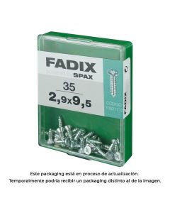 Caja m 35 unid. tornillo rosca chapa cp cinc 2,9x9,5mm fadix