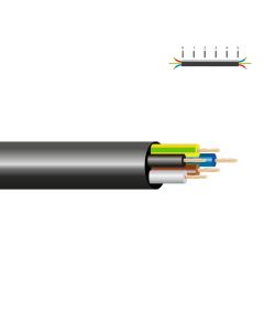 Manguera tubular vv-k06/1kv 5 g 1,50 mm², negra euro/m