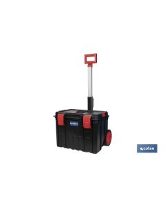 CAJA DE HERRAMIENTAS HEAVY DUTY CON ASA TELESCÓPICA Y RUEDAS 530 x 355 x 390 MM COFAN