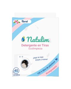 Detergente en tiras natulim floral 40 lavados
