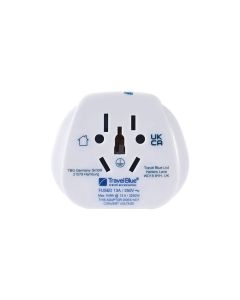 Adaptador entrada multiple mundial a salida clavija reino unido, tb-904, travel blue