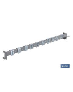 BARRA DE CARGA 1000X40X20MM CON 10 GANCHOS 10CM COFAN