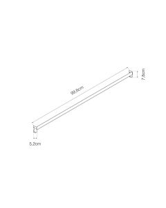 Barra de carga rectangular 1000x350x78mm basics