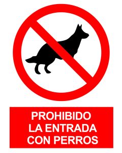 SEÑAL PROHIBIDO PERROS NO SP864 40X30