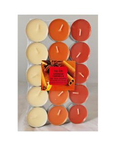 Pack 30 unid. velas con aroma naranja-canela 3,7cm magic lights