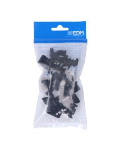 Pack 10 abrazaderas m-16 nylon negra para ferroplast edm