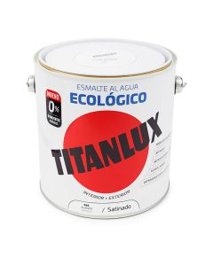 Esmalte ecológico al agua satinado blanco 2,5l titanlux 01t056625