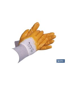 BLÍSTER DE GUANTE DE NITRILO AMARILLO TALLA 9 VENTA UNITARIA COFAN