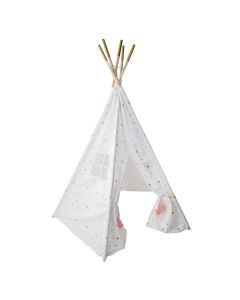 Tipi blanco con ventana lateral 160x130x130cm