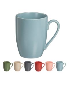 Pack 6 tazas porcelana mate 350 ml 6 colores surtidos kozina