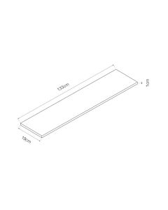 Placa madera para estanteria 1330x195x10mm haya basics