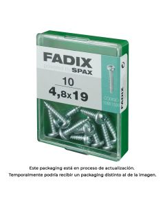 Caja m 10 unid. tornillo rosca chapa cr cinc 4,8x19mm fadix