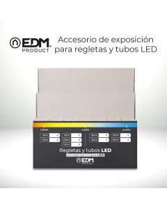 Expositor cartón iluminación adaptable a modulo edm