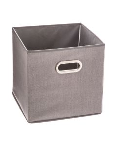 Caja organizadora color gris claro para estanteria 31x31cm