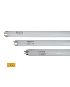 Tubo fluorescente 58w trifosforo 827k modelo: t8 luz calida. philips