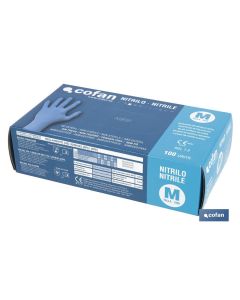 CAJA 100 UNDS. GUANTES DE NITRILO T - M COFAN