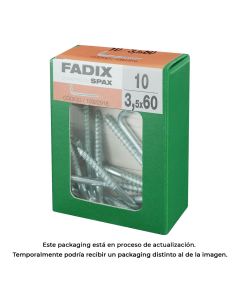 Caja m 10 unid. alcayata roscada cinc 3,5x60mm fadix