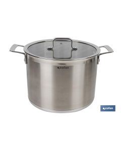 CACEROLA CON TAPA 9.7L ACERO INOX 1810 MODELO CADENZA COFAN