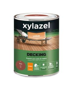 Xylazel protector de suelos de madera al agua de larga duración decking teca 0,750l