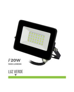 Foco proyector led 20w 1000lm luz verde 12x8,8x2,4cm edm