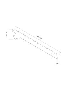 Soporte bandeja de 370 mm 415x3x77mm ral 7015 basics