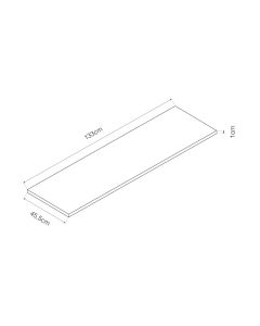 Placa madera para estanteria 1330x455x10mm haya basics