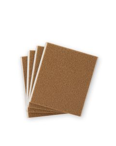 Pack 4 fieltros marron sintetico adhesivo 100x85mm plasfix inofix