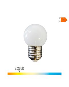 Bombilla esferica led e27 1,5w 130lm 3000k luz calida ø45x69mm edm